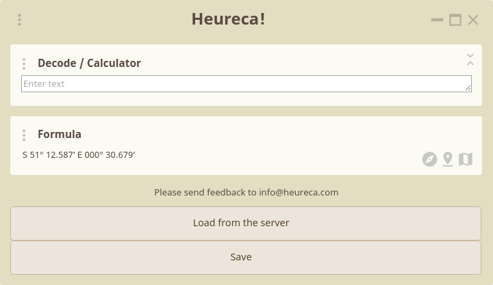 Heureca Formula Form screenshot